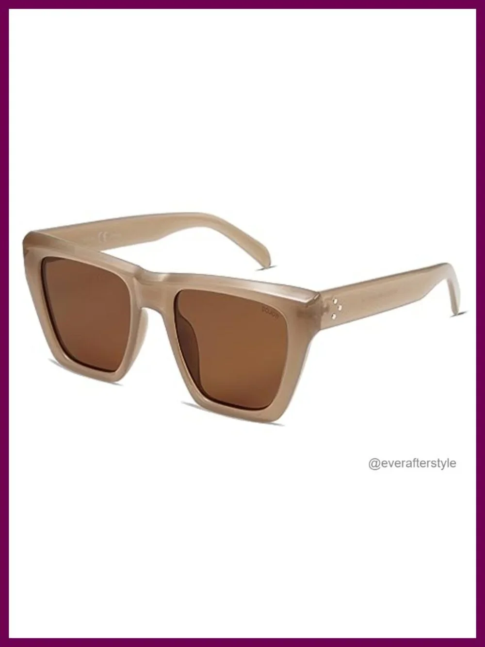 Oversized Square Cat Eye Polarized Sunglasses for Women UV400 Protection